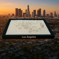 3D Geprinte Miniatuur van Los Angeles – Gedetailleerde Stadskaart en Skyline - Premium Quality
