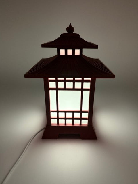 Japanse Pagode Lamp – Unieke LED Tafellamp met Afstandsbediening | Sfeervolle Oriëntaalse Decoratie