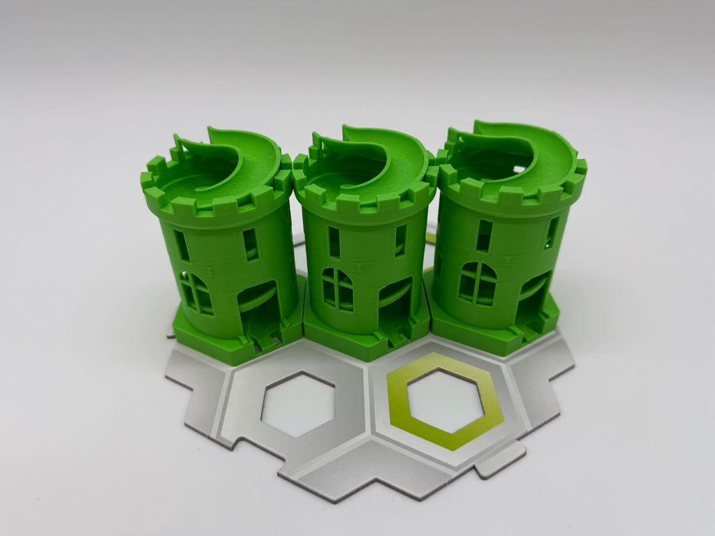 GraviTrax Compatibele Kasteeltorens – Set van 3, Wit - Premium Quality